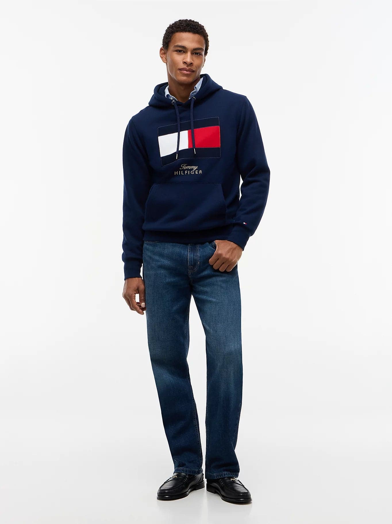 Tommy Hilfiger Felpa uomo in tessuto spazzolato con bandiera MW0MW45189DCC - 2