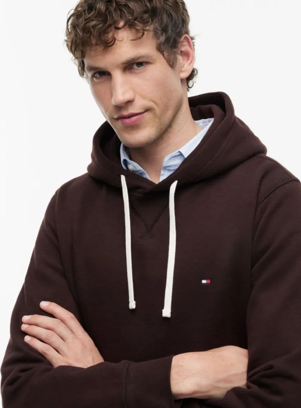 Tommy Hilfiger Felpa uomo in tessuto spazzolato con bandiera MW0MW45189HJT - 3