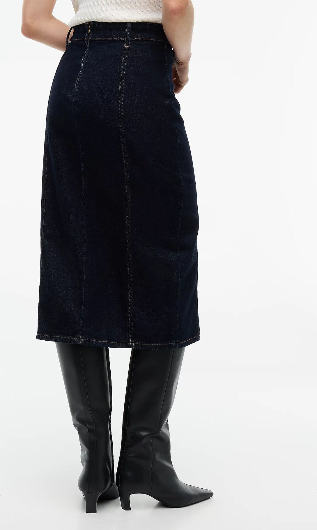 Tommy Hilfiger Gonna Donna midi slim fit in denim con morsetto WW0WW514361AS - 4