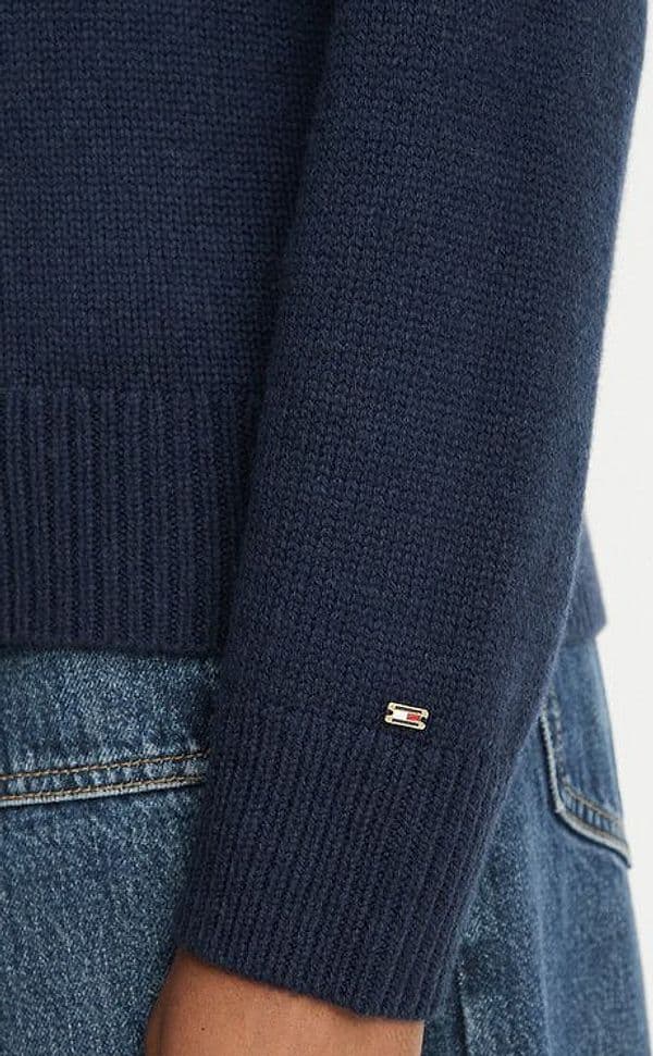 Tommy Hilfiger maglia donna Pullover con cashmere e bandierina ricamata WW0WW51450C1G - 4