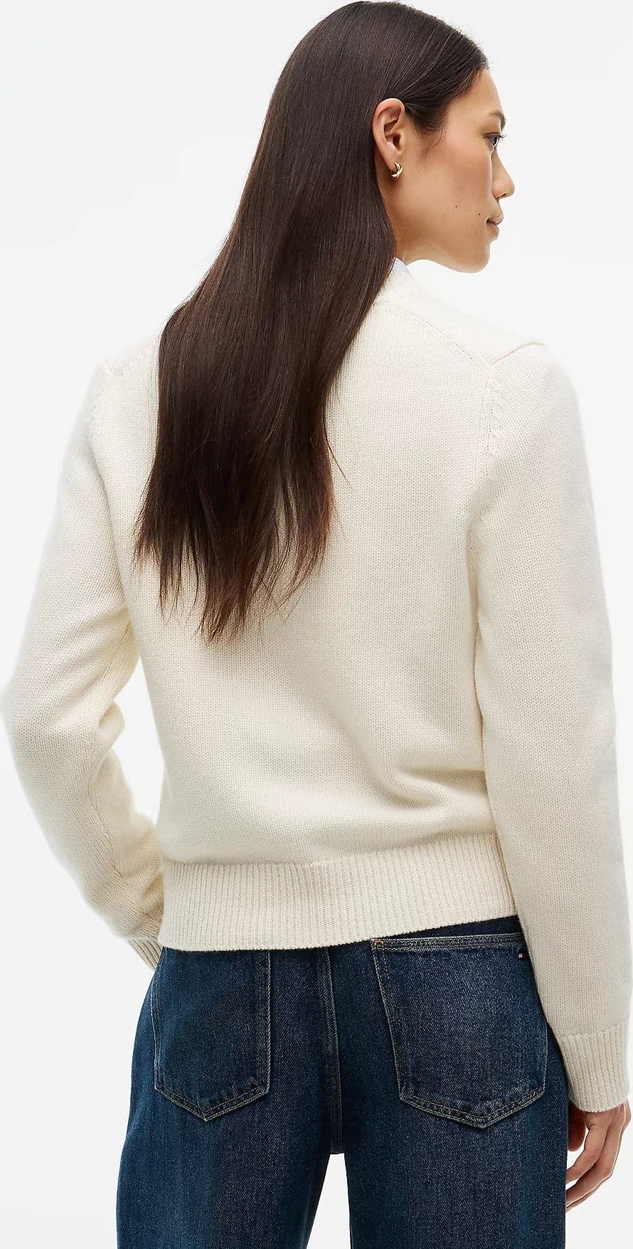 Tommy Hilfiger maglia donna Pullover con cashmere e bandierina ricamata WW0WW51450Z00 - 4