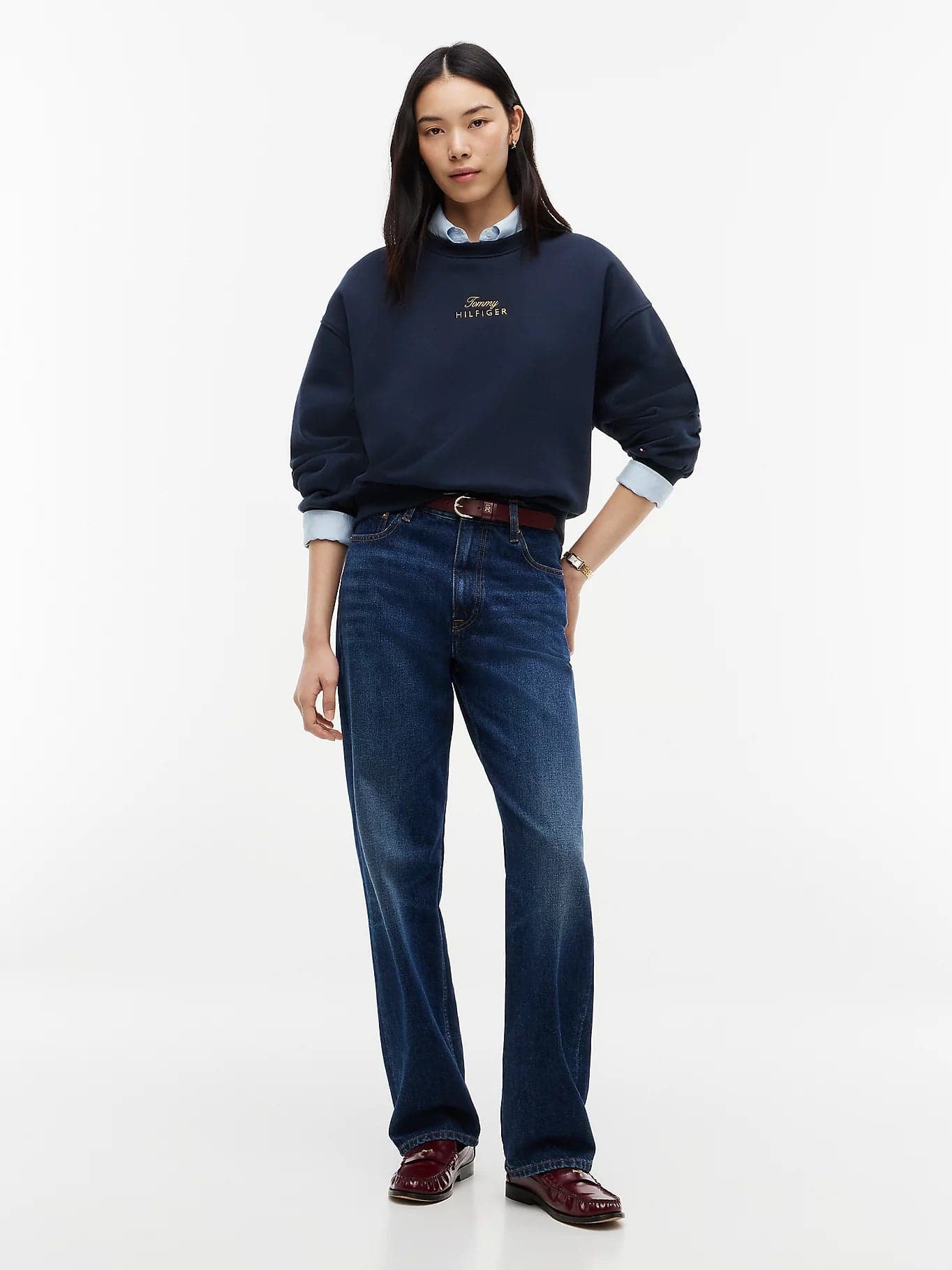 Tommy Hilfiger Maglia donna Pullover relaxed fit con logo ricamato WW0WW51724DW6 - 2