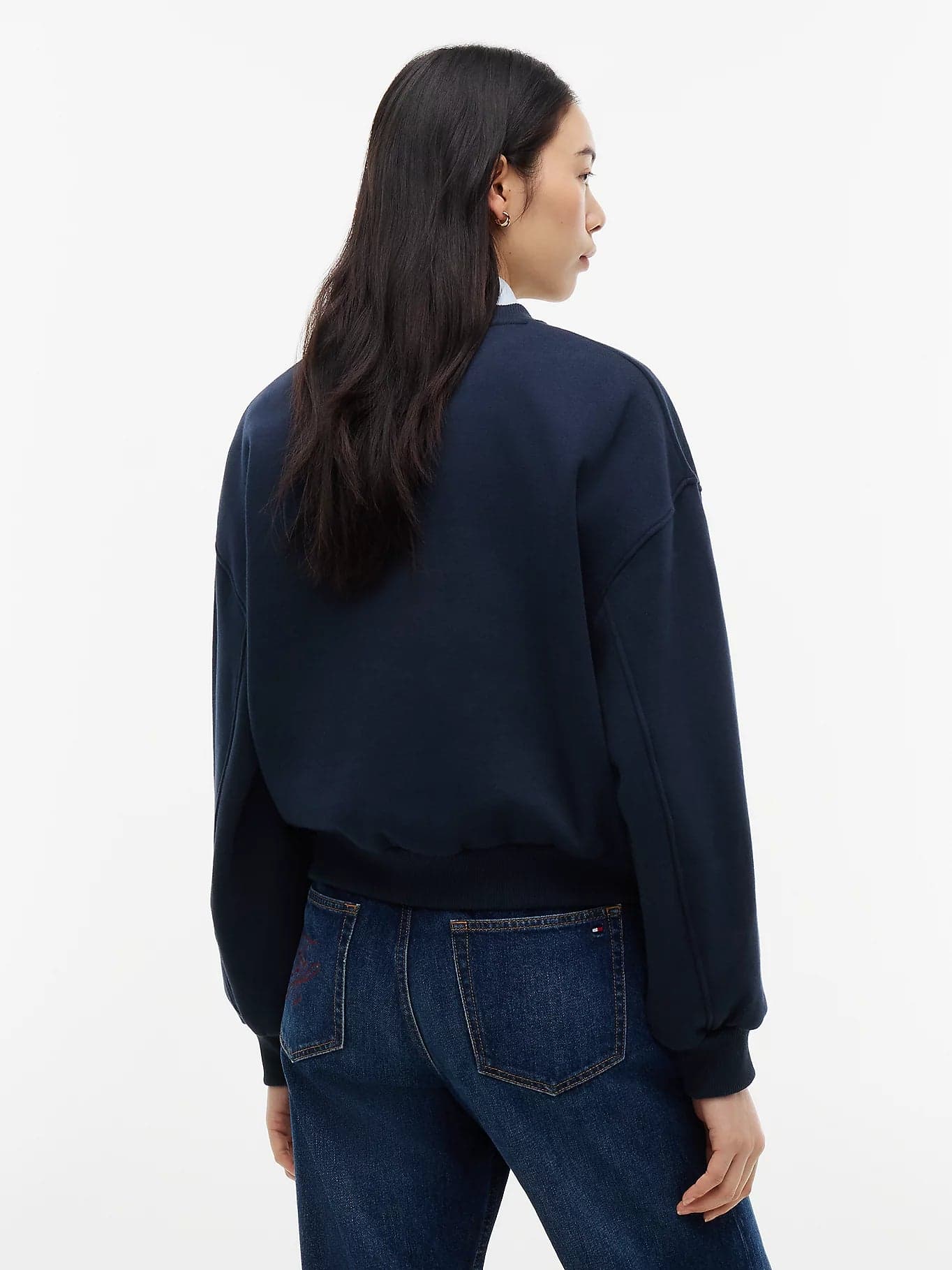 Tommy Hilfiger Maglia donna Pullover relaxed fit con logo ricamato WW0WW51724DW6 - 4