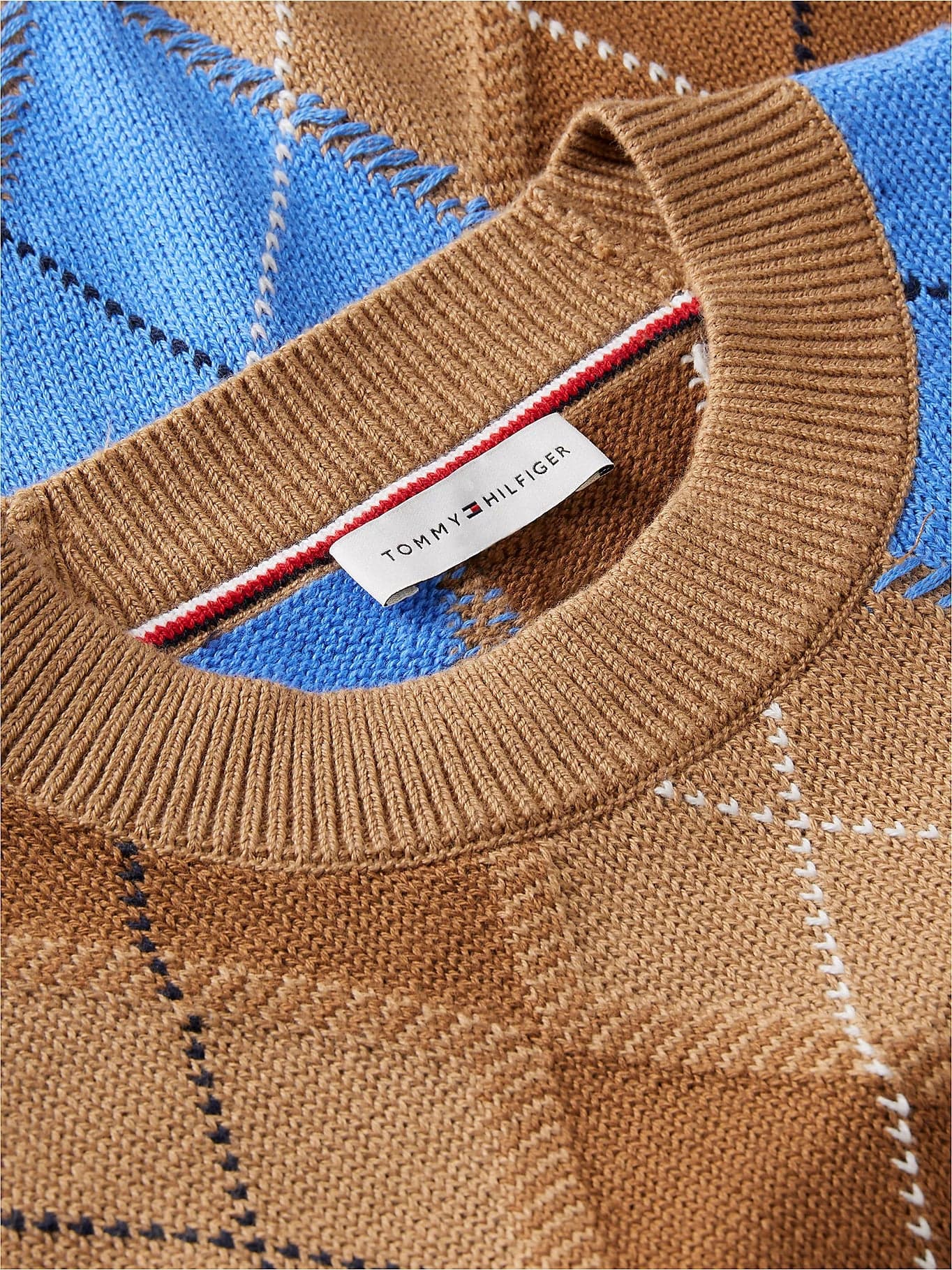 Tommy Hilfiger maglia donna Pullover relaxed fit con motivo a rombi WW0WW513850HH - 6