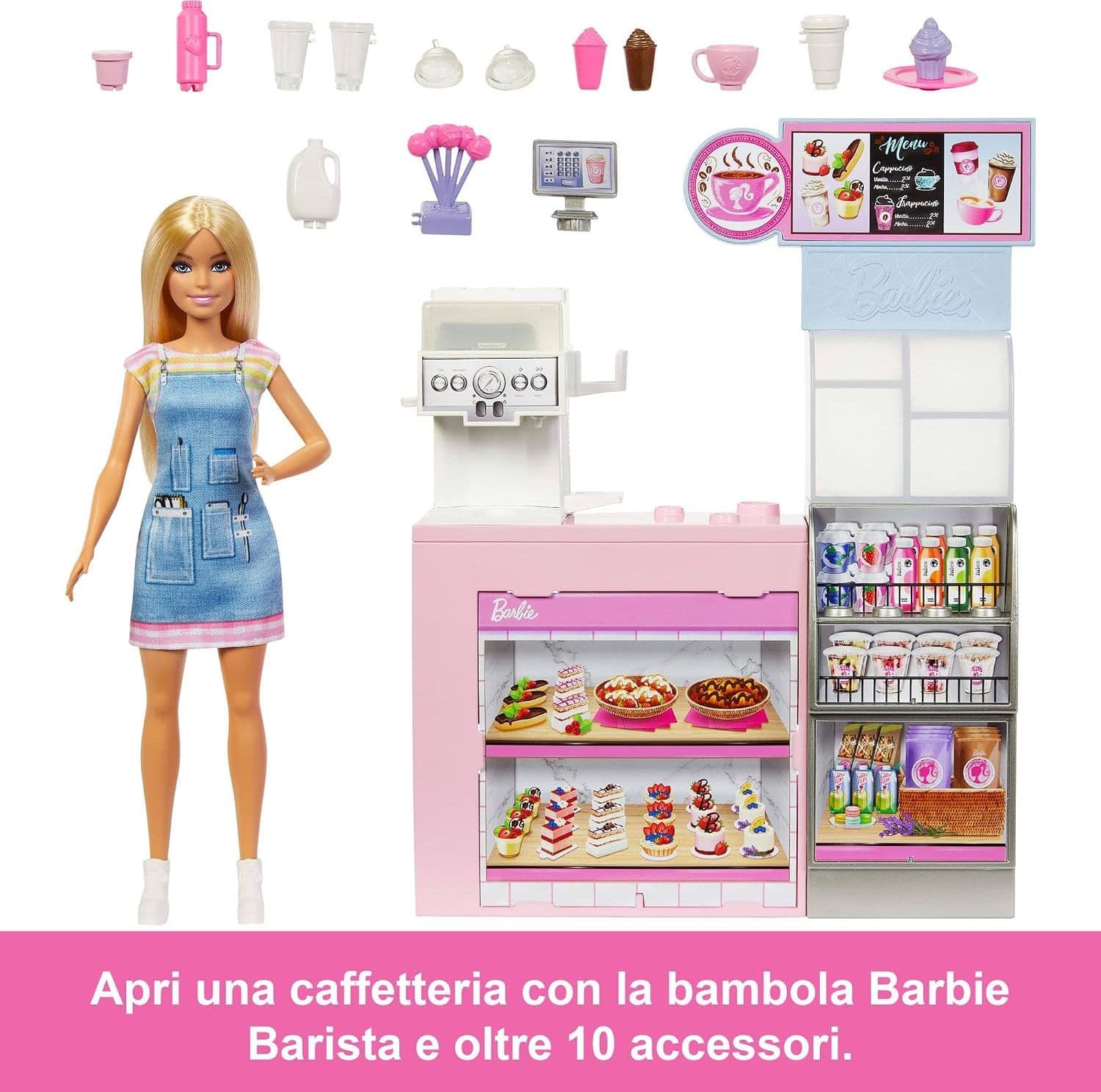 Mattel - Barbie Caffetteria con accessori HXN94 - 3