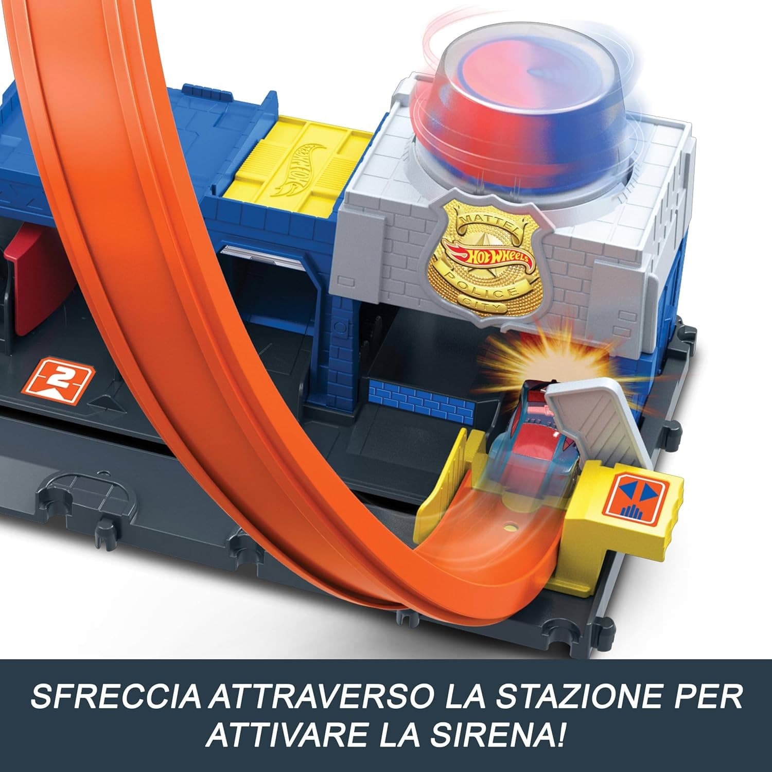 Mattel - Hot Wheels City Super Stazione di Polizia JBM71 - 4