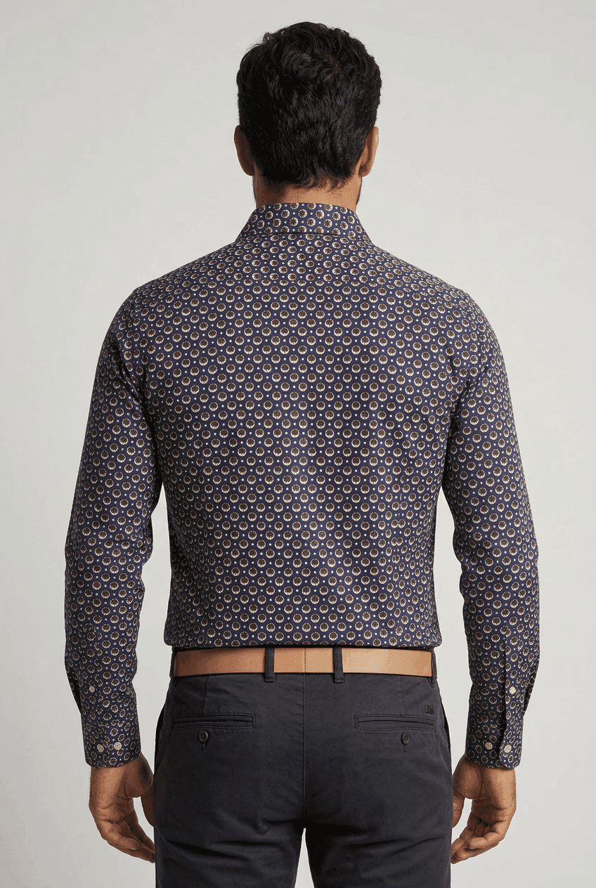 Camicia uomo Sonrisa - Fantasia blu - 2