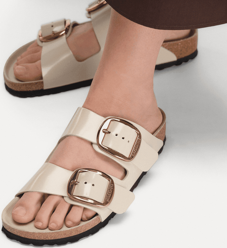 BIRKENSTOCK sandalo arizona big buckle unisex shine oyster - 6