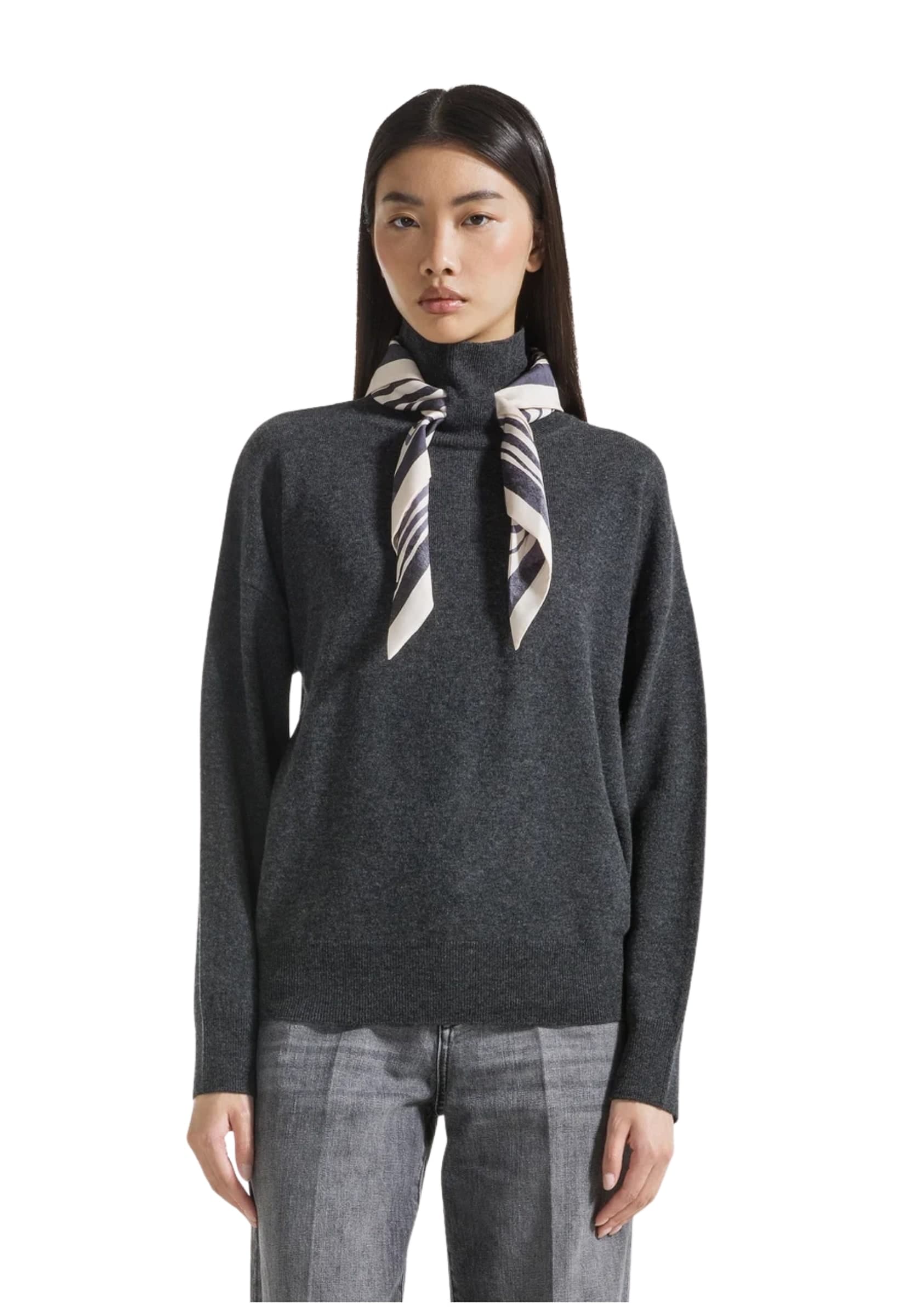 SEVENTY MAGLIA A DOLCEVITA Seventy CON FOULARD - 2
