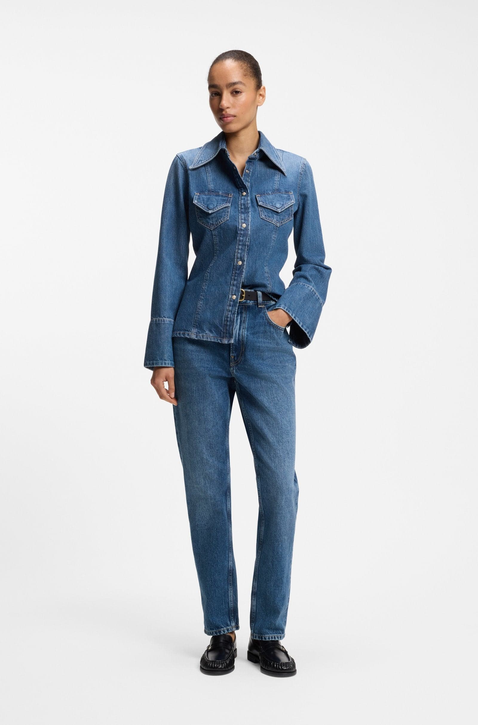 BOSS  Camicia in denim C_SLIM SHIRT 10280117 01 - 2