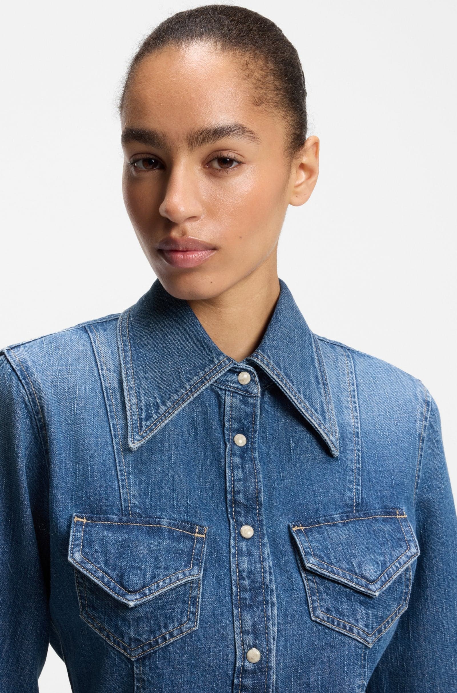BOSS  Camicia in denim C_SLIM SHIRT 10280117 01 - 4