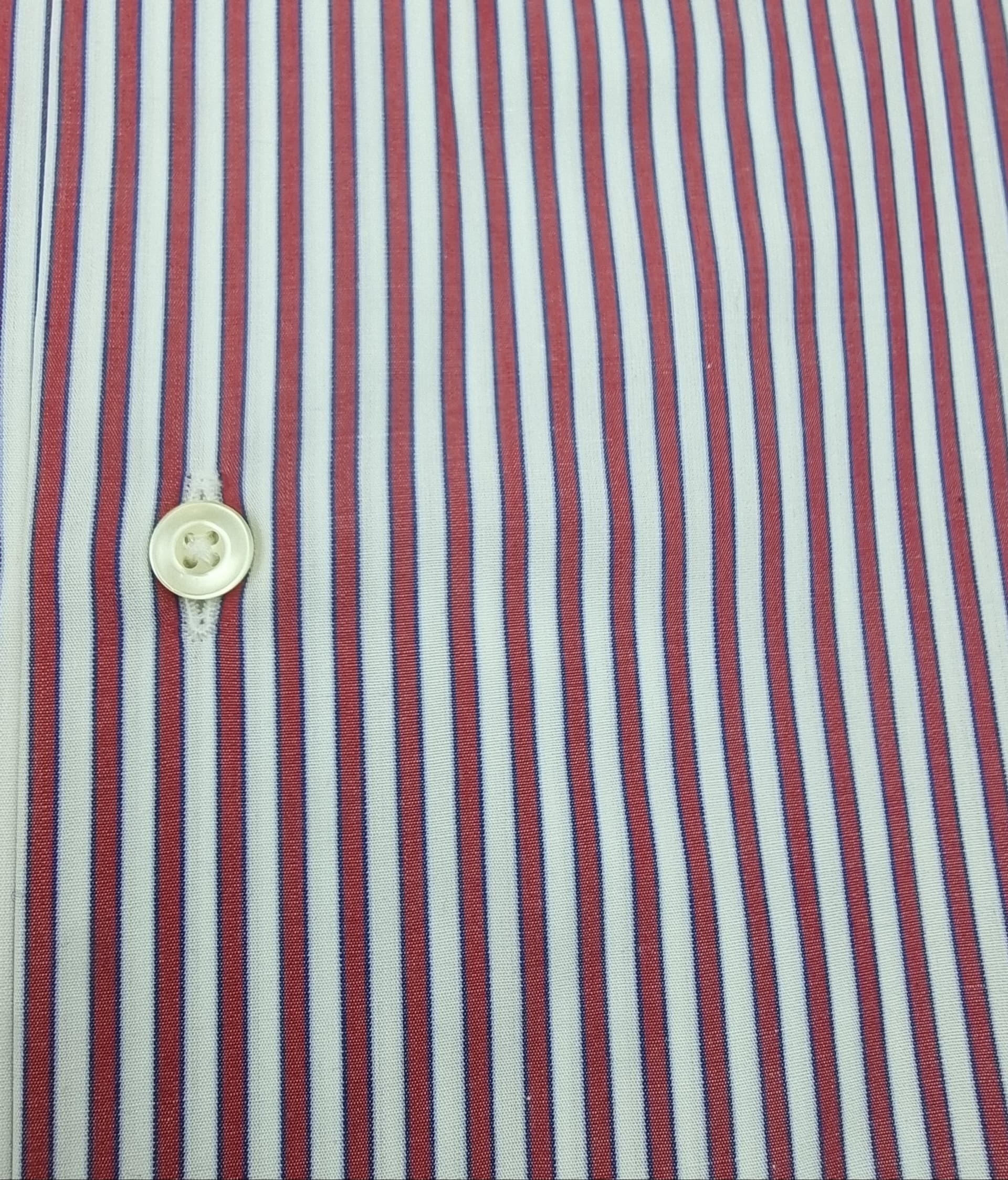 Camicia uomo Del Siena fantasia rigo rosso e micro rigo blu - 4