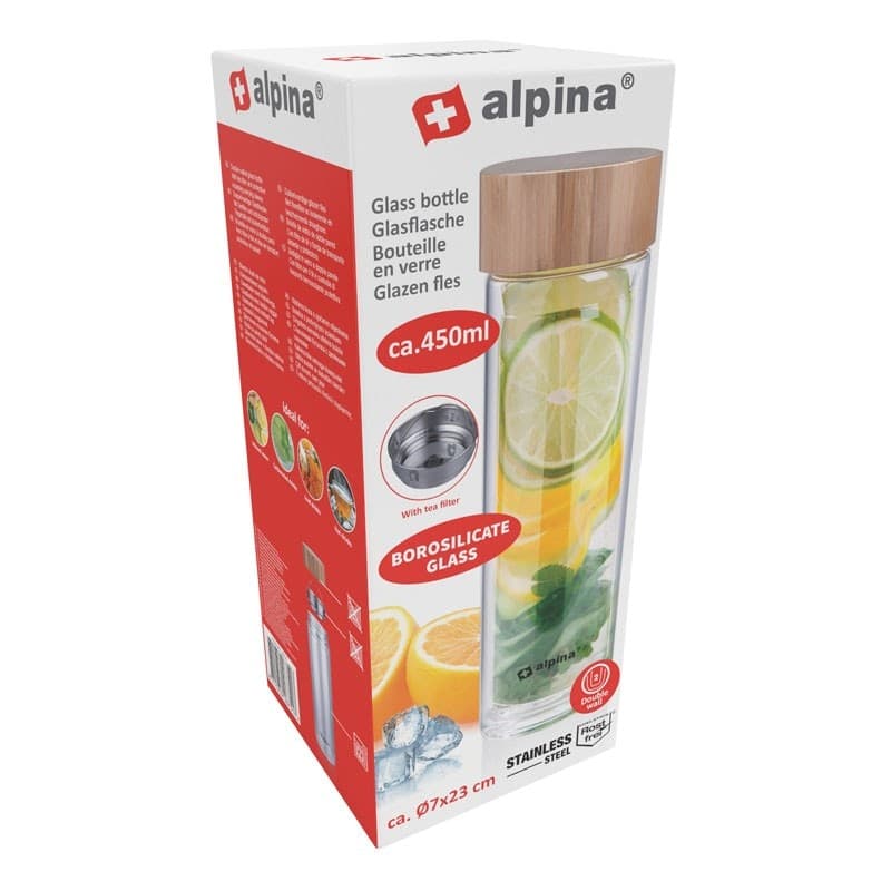 Alpina - Thermal glass bottle (double wall) 450 ml - 19