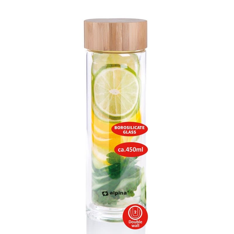 Alpina - Thermal glass bottle (double wall) 450 ml - 8