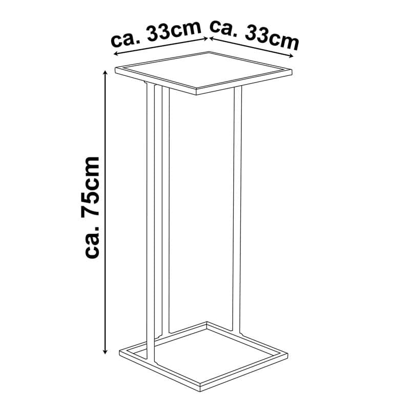 Arti Casa - Side table, helper (Black) - 5