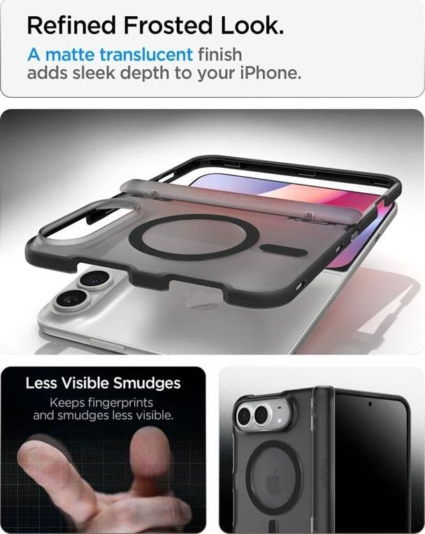 Spigen Ultra Hybrid Pro MagSafe - Custodia doppia per iPhone (Nero ghiaccio) - 10