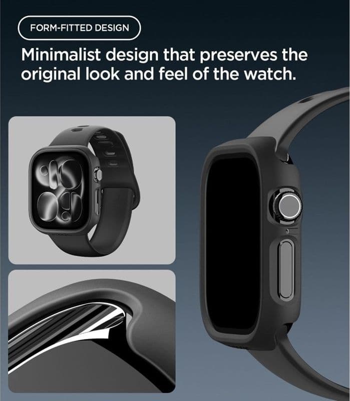 Spigen Thin Fit - Custodia per Apple Watch 12 42mm (Nero) - 6