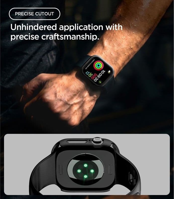 Spigen Thin Fit - Custodia per Apple Watch 12 42mm (Nero) - 8