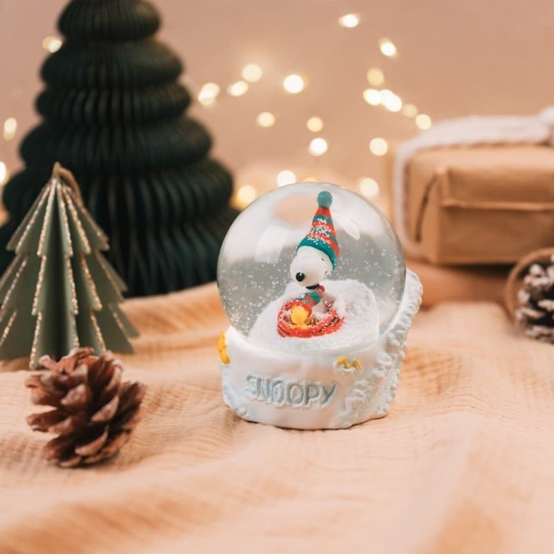 Snoopy - Globo di neve in vetro in confezione regalo - 4