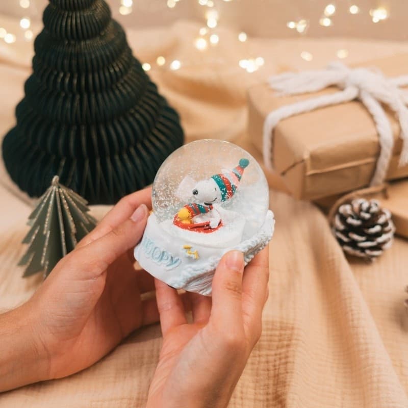 Snoopy - Globo di neve in vetro in confezione regalo - 7
