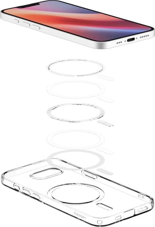 Spigen Liquid Crystal Mag MagSafe - Custodia per iPhone 17e / 16e (trasparente) - 8