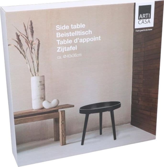 Arti Casa - Round Coffee Table for Living Room 40x36 cm (Black) - 3