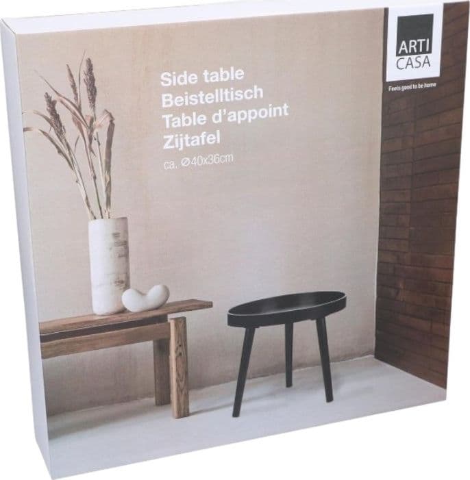 Arti Casa - Round Coffee Table for Living Room 40x36 cm (Black) - 7