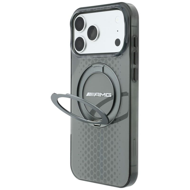 Custodia AMG IML Double Layer Urban Line con anello di supporto e MagSafe per iPhone 18 Pro Max / 17 Pro Max (grigia) - 2