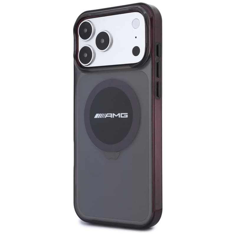 Custodia AMG IML trasparente bicolore con blocco MagSafe per iPhone 18 Pro Max / 17 Pro Max (Nero / Bordeaux) - 2