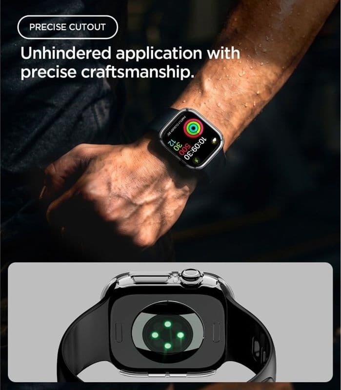 Spigen Thin Fit - Custodia per Apple Watch 12 46mm (Trasparente) - 8