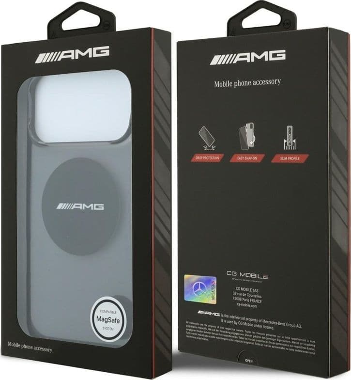 Custodia AMG IML trasparente bicolore con blocco MagSafe per iPhone 18 Pro Max / 17 Pro Max (nera) - 8