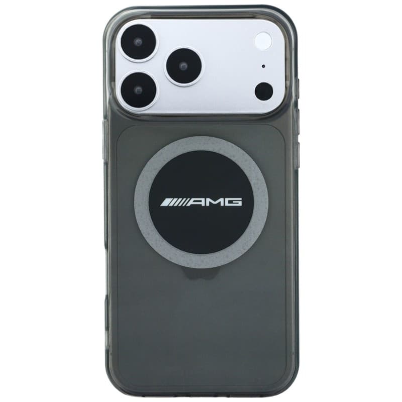 Custodia AMG IML trasparente bicolore con blocco MagSafe per iPhone 18 Pro Max / 17 Pro Max (Nero / Grigio) - 3