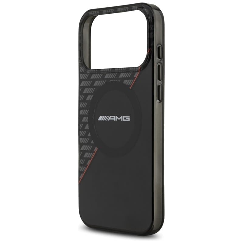 Custodia AMG IML Double Layer Rhombs MagSafe per iPhone 18 Pro Max / 17 Pro Max (Nero / Rosso) - 6
