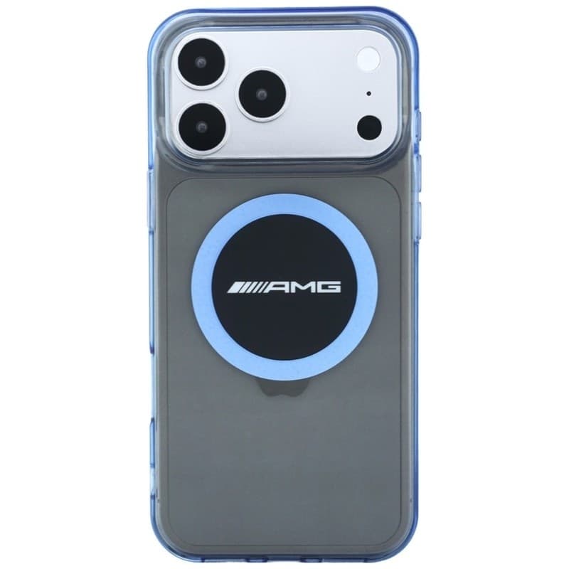 Custodia AMG IML trasparente bicolore con blocco MagSafe per iPhone 18 Pro Max / 17 Pro Max (Nero / Blu) - 3