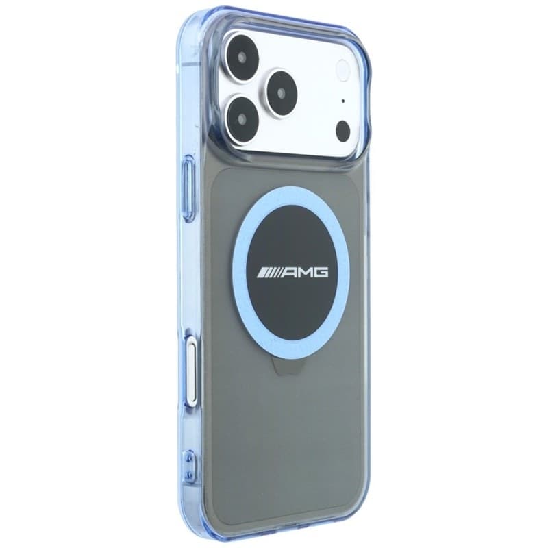 Custodia AMG IML trasparente bicolore con blocco MagSafe per iPhone 18 Pro Max / 17 Pro Max (Nero / Blu) - 4