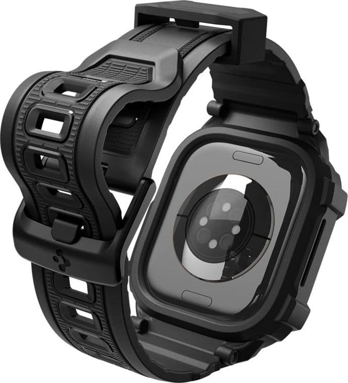Cinturino Spigen Rugged Armor Pro con custodia per Apple Watch 12 42mm (Nero opaco) - 2