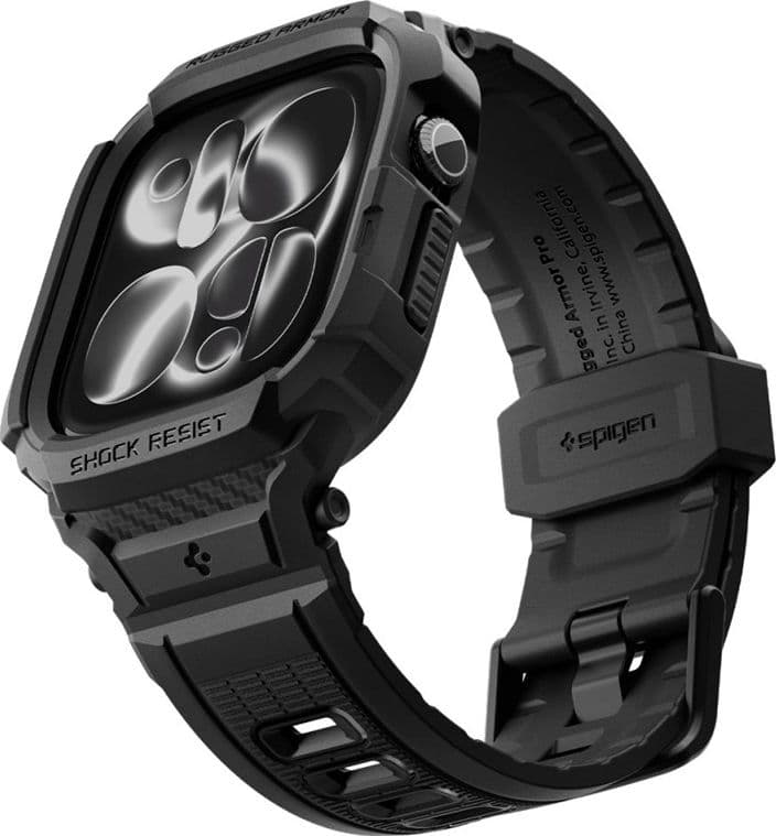 Cinturino Spigen Rugged Armor Pro con custodia per Apple Watch 12 42mm (Nero opaco) - 3