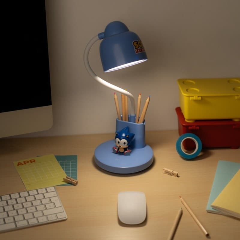 Sonic - Lampada da scrivania a LED flessibile per bambini con organizer, connessione wireless USB-C e luminosita regolabile. - 2