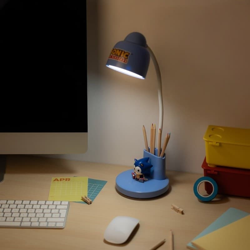 Sonic - Lampada da scrivania a LED flessibile per bambini con organizer, connessione wireless USB-C e luminosita regolabile. - 3