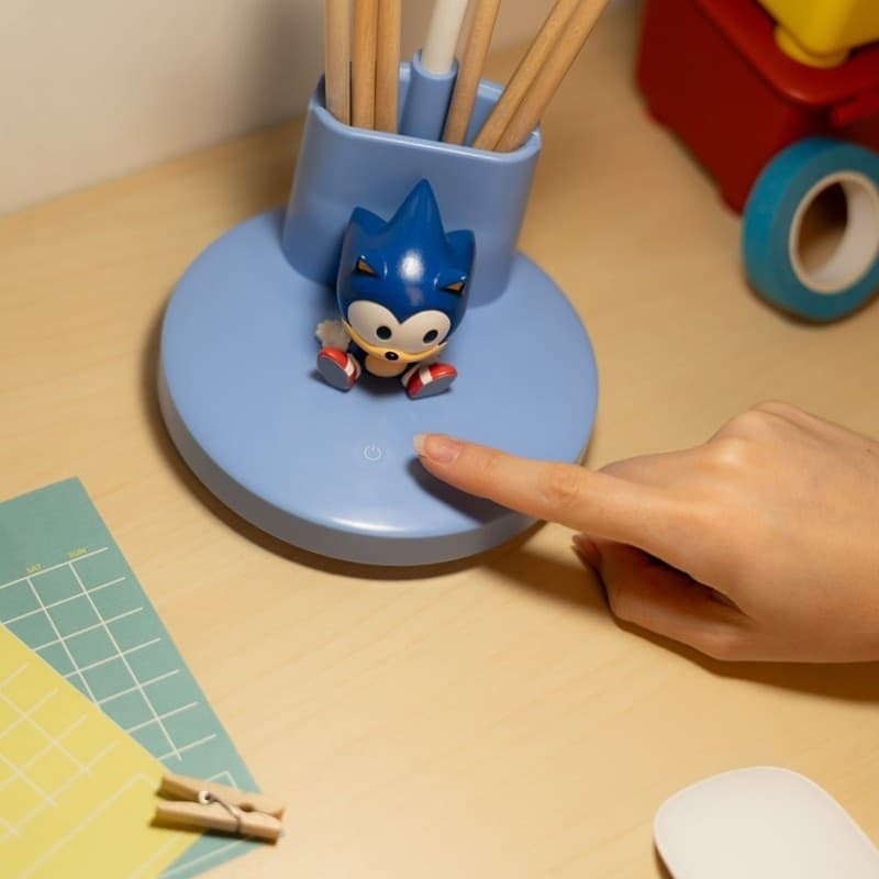 Sonic - Lampada da scrivania a LED flessibile per bambini con organizer, connessione wireless USB-C e luminosita regolabile. - 7