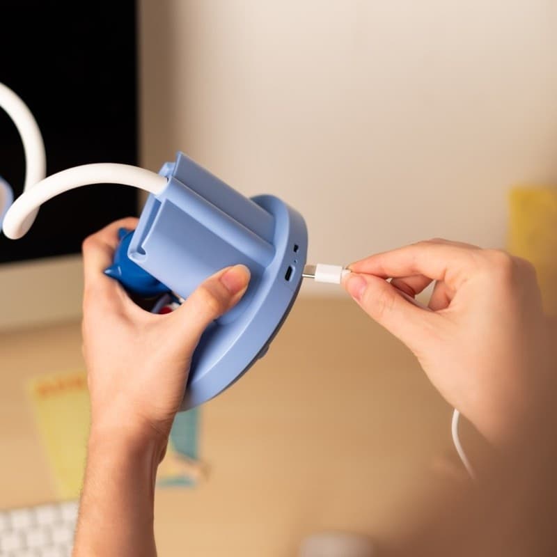 Sonic - Lampada da scrivania a LED flessibile per bambini con organizer, connessione wireless USB-C e luminosita regolabile. - 8