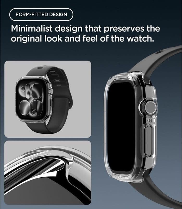 Spigen Thin Fit - Custodia per Apple Watch 12 42mm (Trasparente) - 6