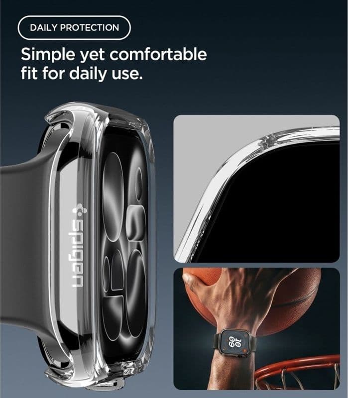 Spigen Thin Fit - Custodia per Apple Watch 12 42mm (Trasparente) - 7