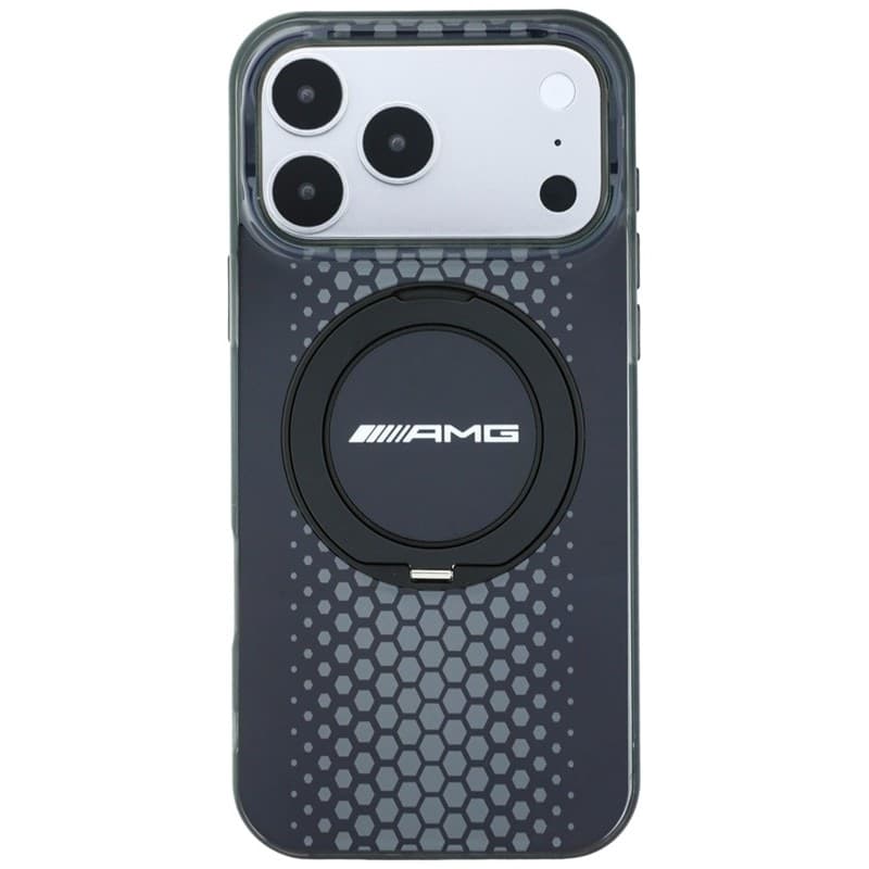 Custodia AMG IML Double Layer Urban Line con anello di supporto e MagSafe per iPhone 18 Pro Max / 17 Pro Max (nera) - 3