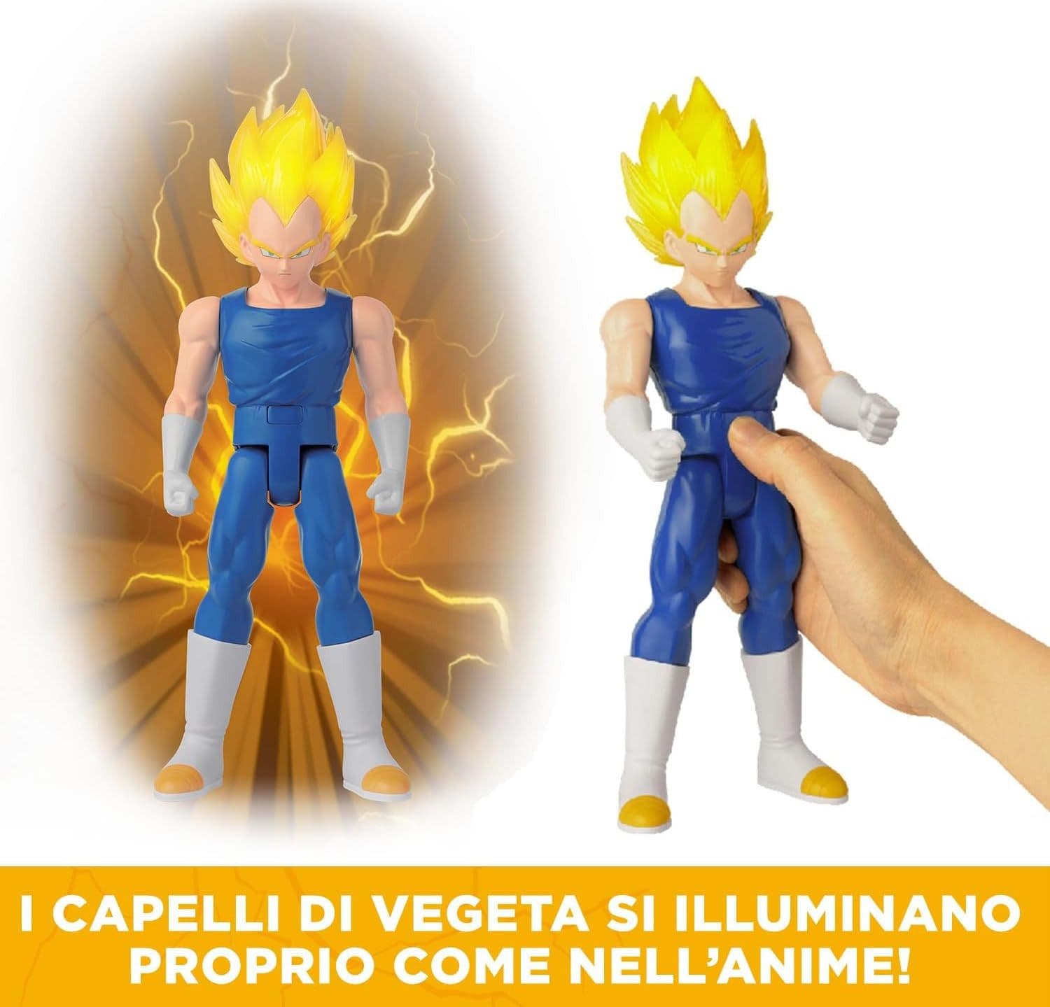 Bandai - Dragon Ball Super Action Figure Vegeta Gigante con Fuzione 30 cm - 4