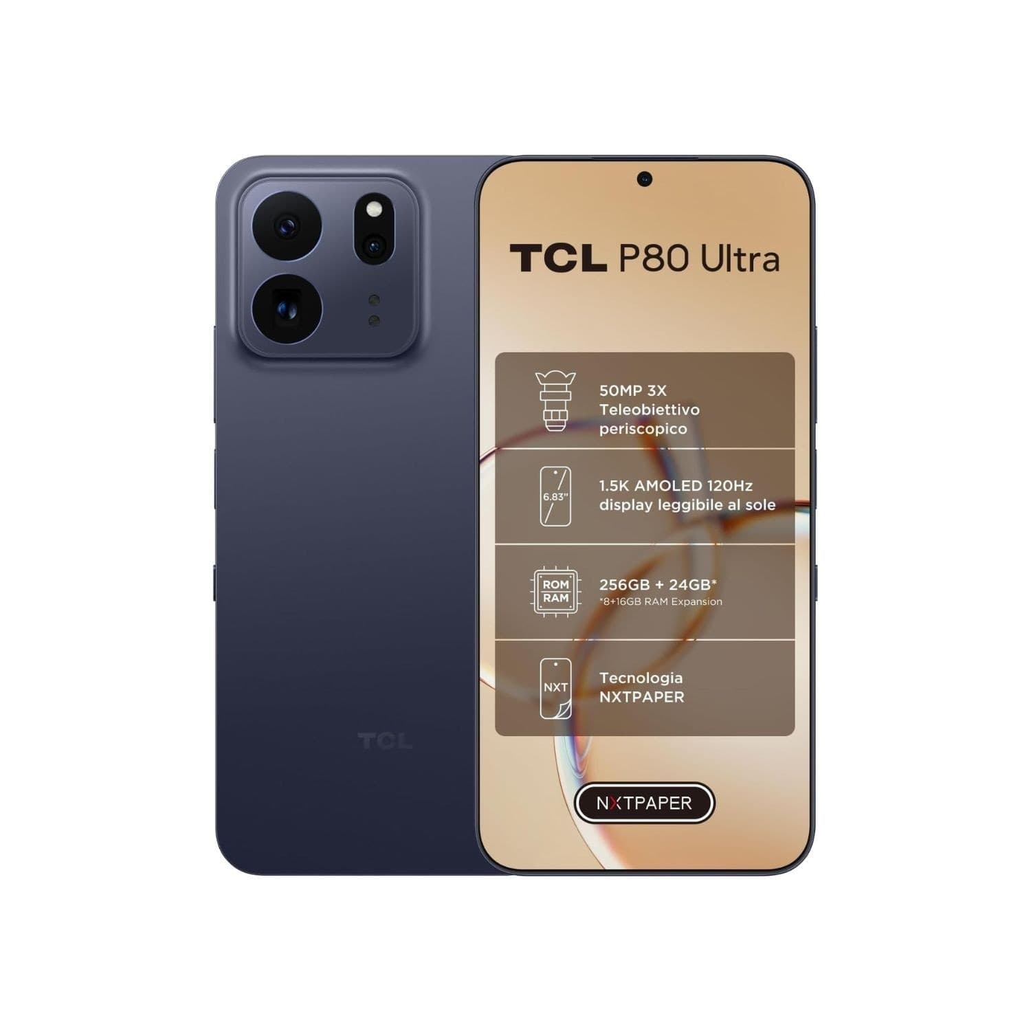 TCL P80 Ultra 8+256GB 6.83" Midnight Blue - 4