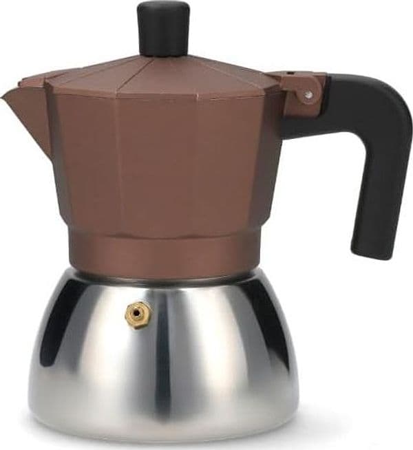 Caffettiera in Alluminio/Inox Bronze Induzione 4 Tazze Curva - 3