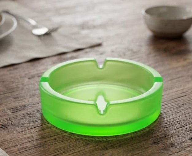 Posacenere in Vetro Neon con Assortimento verde fluo - 2