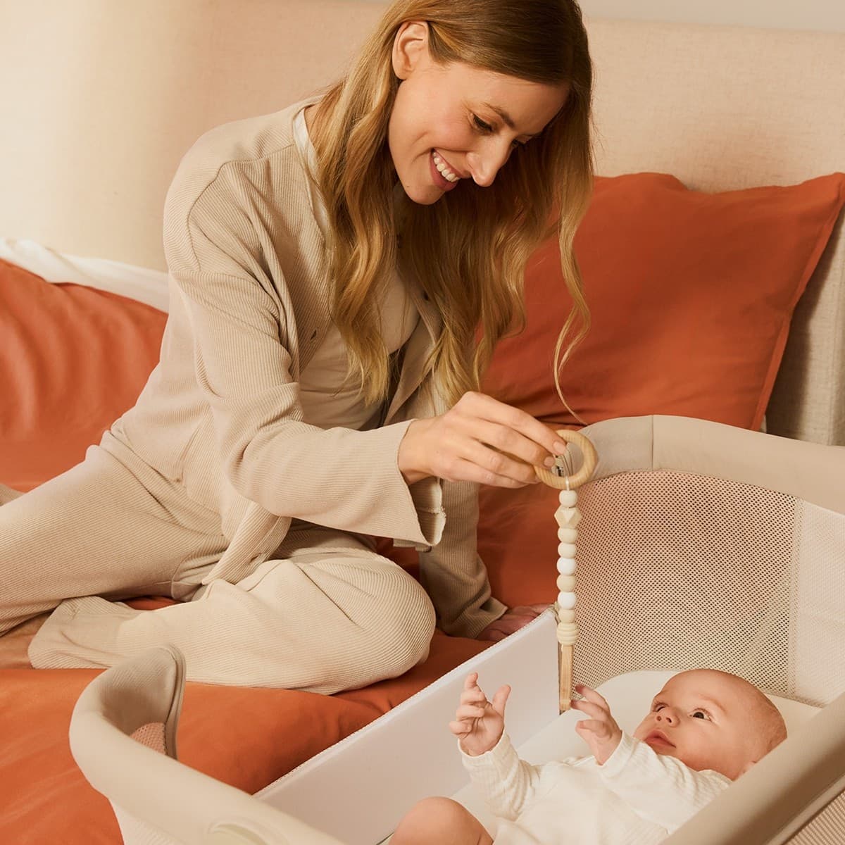 Culla Co-Sleeping Lionelo Luna-Beige Taupe - 2