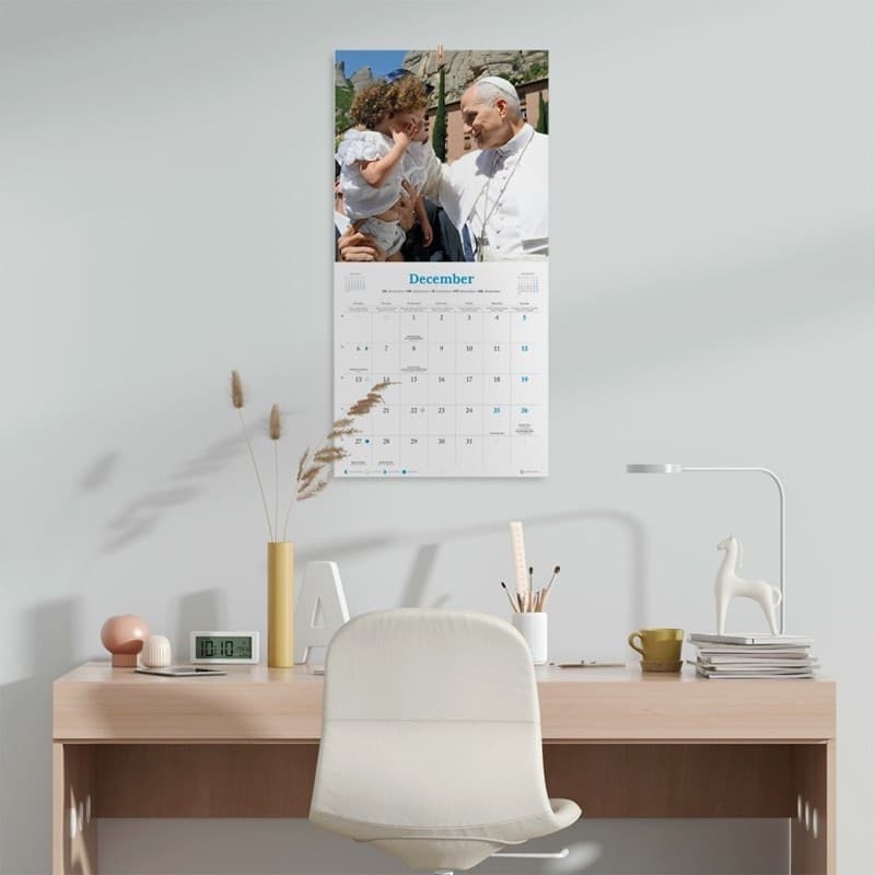 Calendario da parete per il 2027 Papa Leone XIV 30x30 cm - 4
